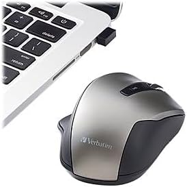 Verbatim Silent Ergonomic Wireless Blue LED Mouse in Graphite