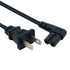 chenyang NEMA 1-15P USA Outlet to IEC 320 C7 90 Degree Angled Power Cable 1M