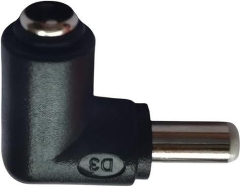 5Pcs DC Power Connector Adapter 90 Degree Angle 5.5mm x 2.5mm Male Plug to 5.5mm x 2.1mm Female Jack Coupler