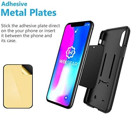 WixGear 2 Pack Universal Stick On Dashboard Magnetic Phone Car Mount for Cell Phones and Mini Tablets