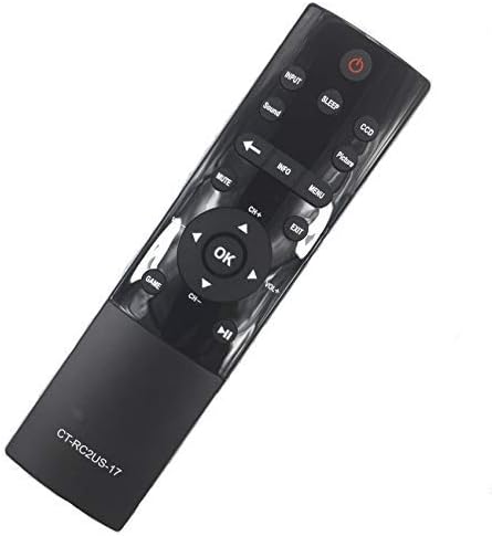 CT-RC2US-17 Remote Control for Toshiba Smart LED HDTV 32L221U, 43L621U, 49L621U, 55L421U, 55L621U, 65L621U
