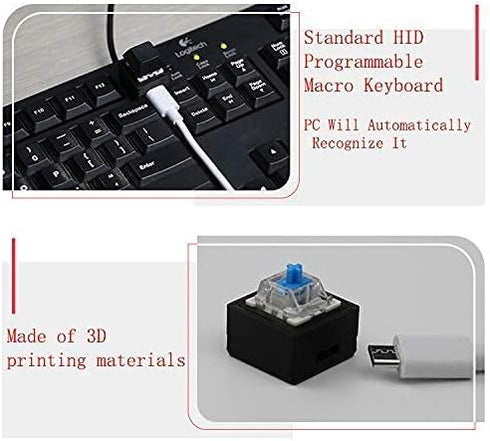 Programmable Macro PC Keyboard User-Defined USB Button Single Keyboard Switch OSU Keypad Game Customized Shortcut Combination Key 1 Key to Enter Password