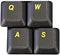 HQRP English Keyboard Stickers Yellow Lettering on Black Background for All PC/Desktops/Laptops/Notebooks/Computers