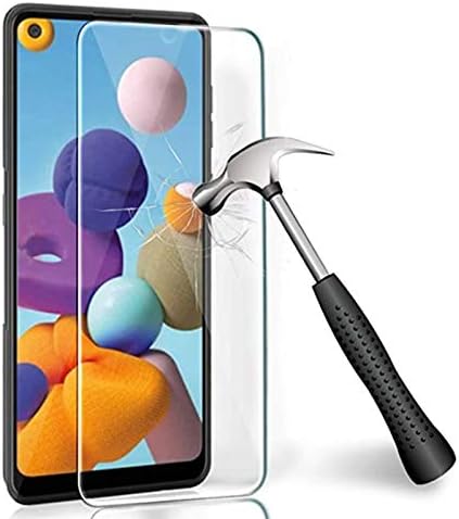 Tempered Glass Screen Protector for Samsung Galaxy A21, HD Clear Case Friendly Protective Film