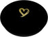 Yellow Minimalist Heart Black PopSockets Standard PopGrip