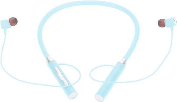 Neckband Headphones, Waterproof Wireless Neckband Headset with Retractable Earbuds, Stereo Earphones (Blue)