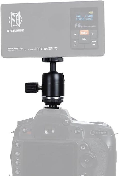 AFEFT 360 1/4" Mini Ball Head Hot Shoe Adapter, Swivel Thread Camera Mount for DSLR, Tripod, Monitor, LED Video Light