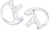 HYS Clear Soft Earmold Replacement Ear Pieces for Transparent Air Acoustic Security Radio Surveillance Headset