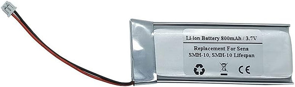 800mAh 3.7V Replacement Battery for Sena SMH-10, Motorcycle Bluetooth Headset, Helmet Intercom, Battery Model: