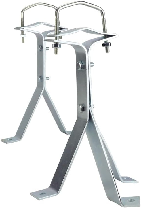 Skywalker 8” Heavy-Duty Wall Mount Pair for TV Antenna Mast | (2) Brackets with Lag Bolts