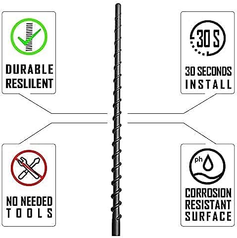 VOFONO 13 Inch Antenna for Jeep Wrangler Gladiator 2007-2025, Short Antenna for JL JK Rubicon Sahara Sport Accessories