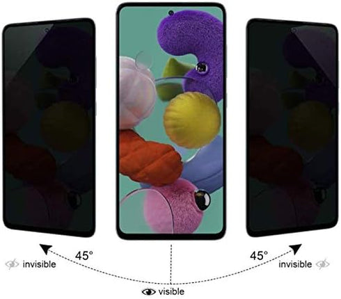 Privacy Screen Protector for Samsung Galaxy A71 5G, 2-Pack Full Coverage Tempered Glass