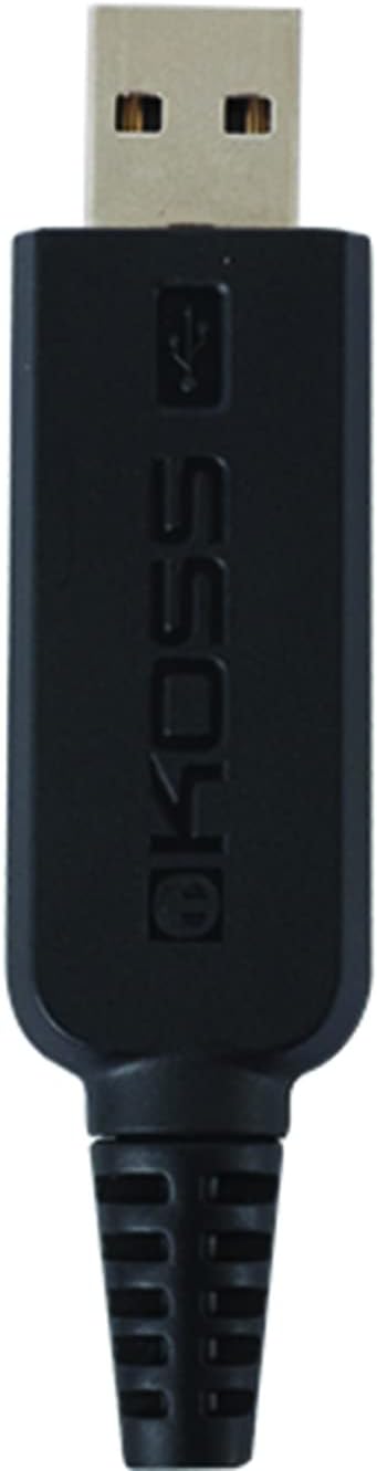 Koss CS100 USB On-Ear Headset, Double-Sided, Lightweight, Black & Beige, with Boom Microphone. Perfect for clear audio!