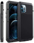 CarterLily iPhone 12 Mini Case - Full Body Shockproof Dustproof Waterproof Aluminum Alloy Cover (Black)