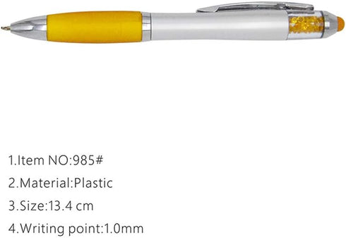 Stylus Pens for Touch Screens, Medium Point Pens with Crystals for Women and Kids, Black Ink with Comfort Grip (10