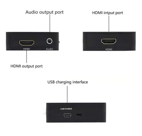 HDMI Audio Extractor, 4K HDMI to HDMI Splitter with 3.5mm AUX Audio, Compatible with TV, PC, PS3/4/5, Projector