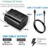 Fast Adaptive 25W Wall Charger for Alcatel 3X / 3v / 1v / 7/5 / Idol 4s / 5s with 4FT UrbanX USB C PD Cable - Black