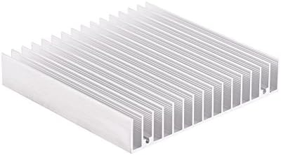 Aluminum Heat Sink 100x100x18mm - 16 Fins for Transistor Semiconductor Devices Cooling