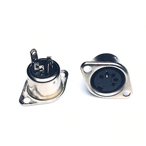 CESS DIN 5-Pin Female Jack Socket Connector Panel Mount Soldering - 5 Pin MIDI DIN Socket (4 Pack) (LW) (jcx)