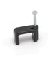 THE CIMPLE CO - Siamese Coaxial Cable Clips, Cat6 Electrical Wire Clip, 1/2 in Nail Clip, Black (50 pcs)