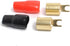 2 Pairs Connectors Adapters Crimp Barrier Spades Copper Gold Plated 0 Gauge Spade Terminal