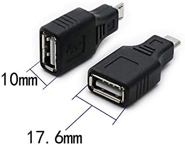 2 Pack USB 2.0 Micro USB Male to TYPE A Female OTG Adapter Connector