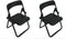 Jowxsx 2 Pcs Black Folding Chair Phone Stand,Folding Chair Phone Holder,Mini Folding Chair