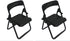 Jowxsx 2 Pcs Black Folding Chair Phone Stand,Folding Chair Phone Holder,Mini Folding Chair