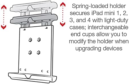 RAM Mounts Tab-Tite Universal Spring Loaded Holder for 8" Tablets with Case
