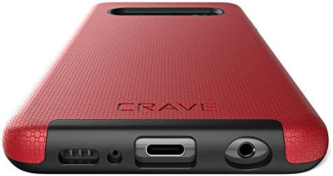 Crave Dual Guard Red Galaxy S10 Case - Shockproof, Dual Layer Protection for Samsung S10