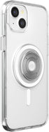 PopSockets iPhone 15 Plus Case with Round Phone Grip, Clear, Compatible with MagSafe, Wireless Charging