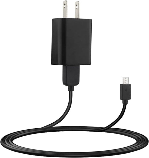 Dericam 5V 1A Micro USB Wall Charger with 5ft Cable for Android, Kindle Fire, Security Cameras - US Plug (Black)