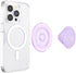 PopSockets Clear Opalescent Phone Grip Compatible with MagSafe, Adapter Ring Included, Phone Holder, Wireless Charging