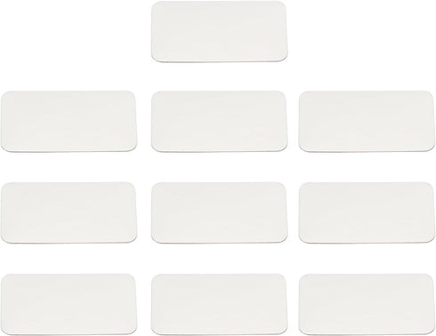 PATIKIL 17mmx30mm Metal Plate for Phone Magnet, 10pcs Rectangular Adhesive Metal Plate Replacement