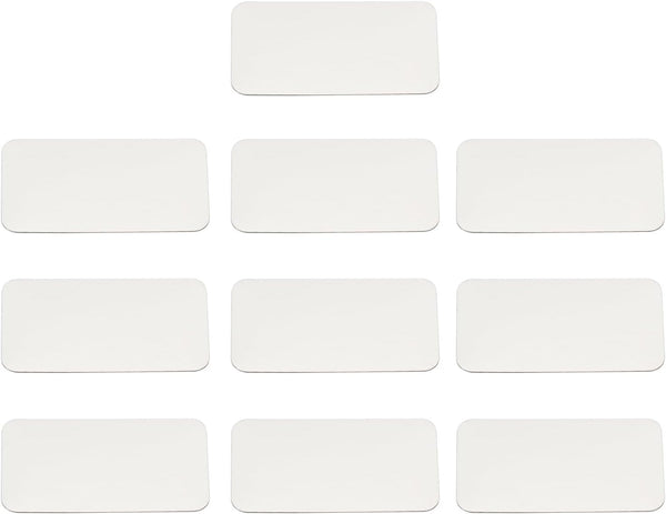 PATIKIL 17mmx30mm Metal Plate for Phone Magnet, 10pcs Rectangular Adhesive Metal Plate Replacement