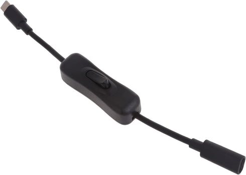 Vugyue 4 Black Power Switch USB C Male to Female Type C Extension Cable, Extension Cable Inline On/Off Switch for Power