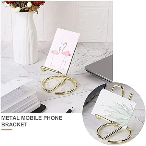 Cell Phone Stand, Mobile Phone Holder, Business Card Holder – Metal Wire Cradle Dock for iPhone/Android/iPad