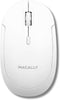 Macally Wireless Bluetooth Mouse for Mac, MacBook Pro/Air, iPad, and PC - Quiet Click, Comfortable, White