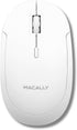 Macally Wireless Bluetooth Mouse for Mac, MacBook Pro/Air, iPad, and PC - Quiet Click, Comfortable, White