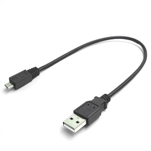 10 Inch Micro USB Charger Cable Male A to Micro B - Black for Android, Sync & Charge (0.8 Feet)