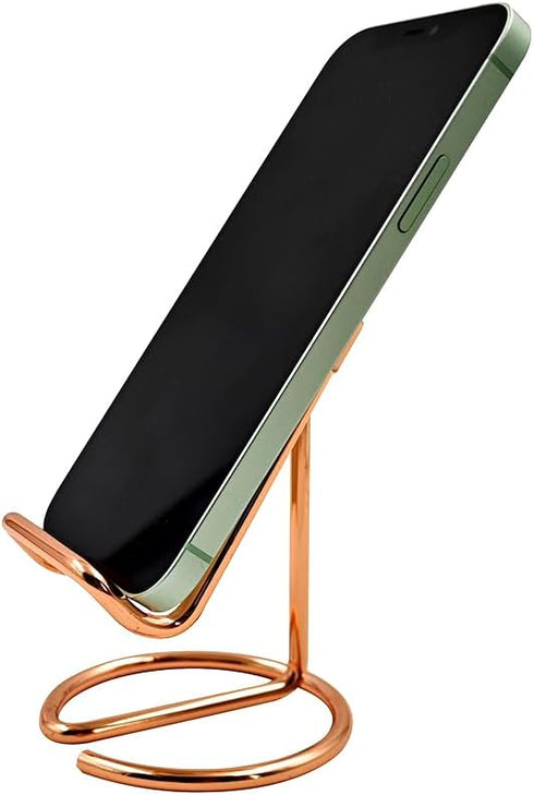 JinZeFa Cell Phone Iron Stand Holder, Metal Universal Portable Tablets Holder, Compatible with All Mobile Phones (Rose