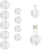 White Cable Clips 9 PCS, Phone Charger Cord Holder, Cable Management for Desk, Office, Nightstands, Mixed Sizes