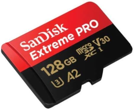 SanDisk Extreme Pro 128GB V30 A2 MicroSDXC Memory Card for DJI Mavic Air 2 Drone, Bundle with Card Reader