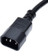 C14 to 5-15R Power Cord - IEC320 C14 to NEMA 5-15R Power Extension Cable, 1ft Standard Computer Power Adapter