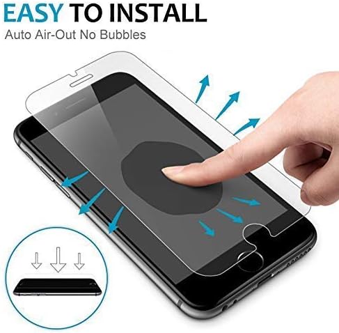 eTECH Glass Screen Protector Compatible with iPhone 8, iPhone 7 - Tempered Glass Material