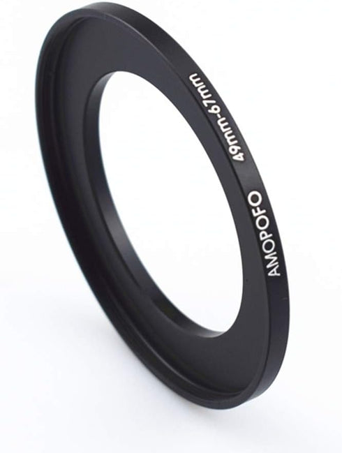 49mm to 67mm Step-Up Ring Filter Adapter, Compatible with All Brands 49mm Lens and 67mm UV, ND, CPL