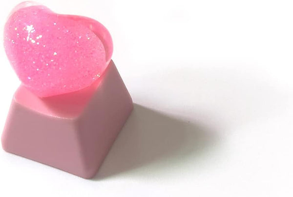 Handmade Cute Keycaps, Compatible with Cherry MX Switches Mechanical Keyboard, Pink PBT Keycap, Artisan ESC OEM Profile