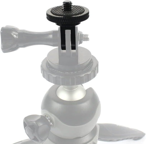 Mini Tripod Mount Adapter, Aluminum Alloy CNC 1/4 Screw Head for GoPro Hero 8 7 6 5, DJI, Sony, EKEN Camera Accessories