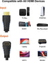 4K 270 4K@60HZ 6ft CableCreation HDMI Cable Right Angle Degree Upward - Supports Ultra HD for Gaming, Streaming