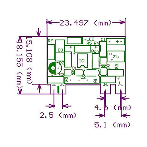 Acxico 5Pcs Mini AC-DC Converter Board Module, 12V 300mA Power Supply for 110V 120V 220V 230V to 5V 12V